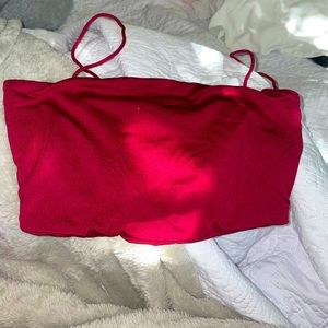 Red super cute crop top!
